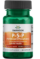 Swanson Vitamín B6 P-5-P, 40 mg, (vitamín B6), 60 kapsúl