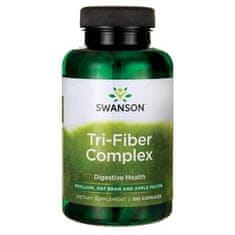 Swanson Tri-Fiber Complex, Komplex 3 Druhov Vlákniny, 100 kapsúl