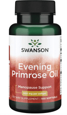 Swanson Evening Primrose Oil (Pupálkový olej), 500 mg, 100 softgelových kapsúl