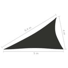 Vidaxl Tieniaca plachta oxfordská látka trojuholníková 4x5x6,4 m