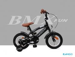 Amigo BMX Fun detský bicykel pre chlapcov, 12", čierny