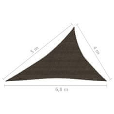 Vidaxl Tieniaca plachta 160 g/m2 hnedá 4x5x6,8 m HDPE