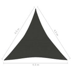 Vidaxl Tieniaca plachta 160 g/m2 antracitová 4,5x4,5x4,5 m HDPE