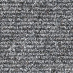 Vidaxl Nášľapy na schody 5 ks bledosivé 56x17x3 cm vpichovaná textília