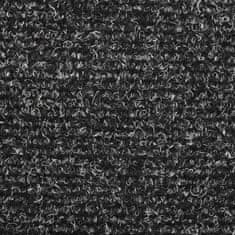 Vidaxl Samolepiace nášľapy na schody 10 ks tmavosivé 65x21x4 cm vpichovaná textília