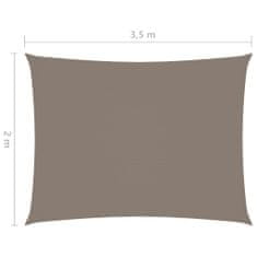 Vidaxl Tieniaca plachta oxfordská látka obdĺžniková 2x3,5m sivohnedá