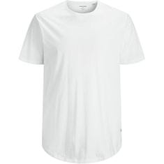 Jack&Jones Plus Pánske tričko JJENOA Long Line Fit 12184933 White (Veľkosť 3XL)