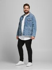 Jack&Jones Plus Pánske tričko JJENOA Long Line Fit 12184933 White (Veľkosť 3XL)