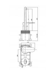 CERSANIT Inverto - podomietková umývadlová batéria, zlatá, S951-299