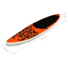 Vidaxl Nafukovací Stand Up Paddleboard 366x76x15 cm oranžový