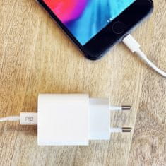 MG Wall Charger USB-C sieťová nabíjačka PD 20W + kábel USB-C / Lightning 1m, biela