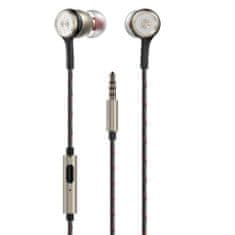 DUDAO Metal Stereo slúchadlá do uší 3,5 mm mini jack, zlaté