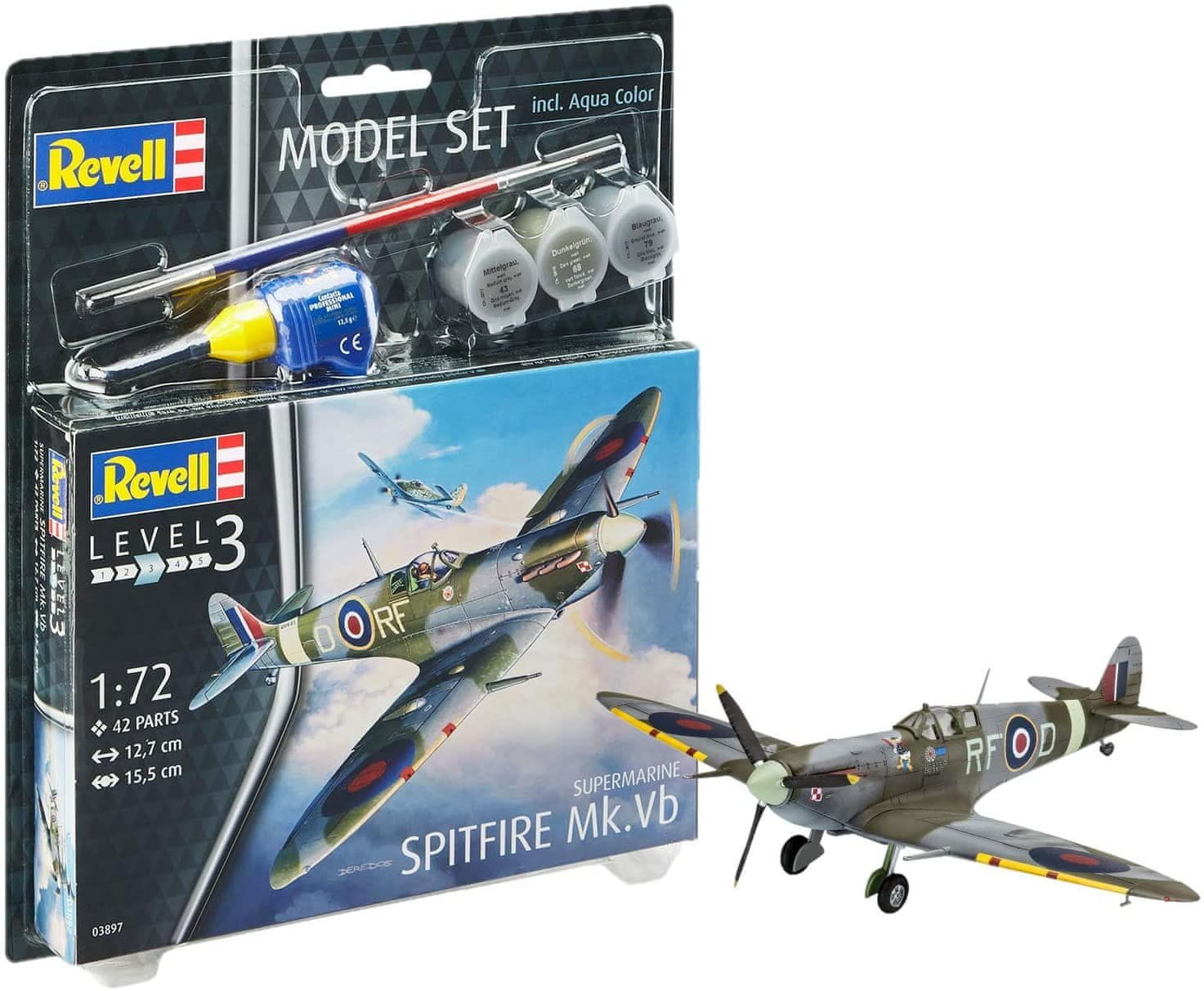 Maquette Revell Model Set Spitfire Mk. Vb chez 1001hobbies (Réf.63897)
