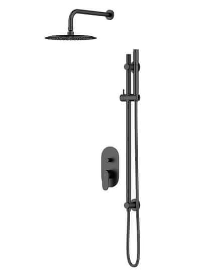 CERSANIT Set b261 podomietkový set inverto s vaňovou/ sprchovou batériou, čierna + zlatá páčka (S952-006)