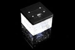 Greatstore Vonkajšie solárne osvetlenie - sklenená kocka - biela 7 x 7 x 5 cm