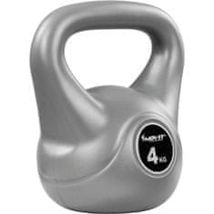 Greatstore Kettlebell činka sivá - 4 kg