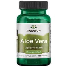 Swanson Aloe vera, 25 mg, 100 softgelových kapsúl