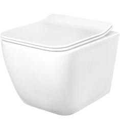 REA Martin - závesná WC misa Rimless 51x37 s pomaly-padajúcim sedátkom, biela, REA-C8006