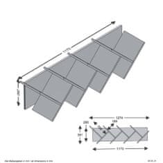 Vidaxl FMD Závesná geometrická polica na knihy, farba dub