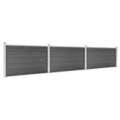 Petromila vidaXL Sada plotových panelov WPC 526x105 cm čierna
