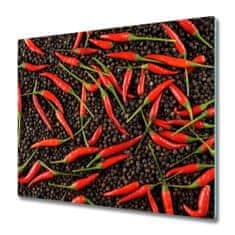 tulup.sk Sklenená doska na krájanie Chilli papričky 60x52 cm