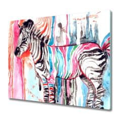 tulup.sk Sklenená doska na krájanie Farebná zebra 2x30x52 cm