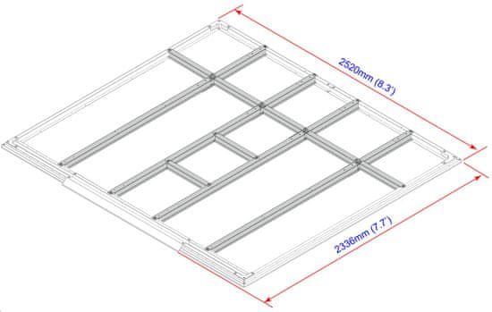 DURAMAX Podlahové profily pre domčeky 6,3 m2 57112