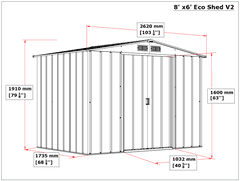 DURAMAX Záhradný domček TITAN ECO 4,7 m² - antracit