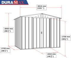 DURAMAX Záhradný domček TITAN TOP 4,7 m² - dekor dub 05145