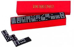 Greatstore Domino společenská hra dřevo 28ks v krabičce 15,5x3,5x5cm
