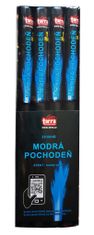 TARRA pyrotechnik BENGÁLSKÝ OHEŇ - MODRÁ POCHODENŇ- 4ks