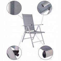 Springos Záhradná stolička SPRINGOS GC0021 - šedá