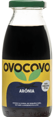 OVOCOVO Arónia100% prírodná ovocná šťava sklo 250 ml SET 12 ks