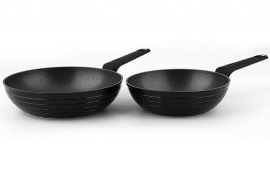 CS Solingen SK SOLINGEN Panvica WOK s nepriľnavým povrchom sada 2 ks MONHEIM 24 / 28 cm CS-079116