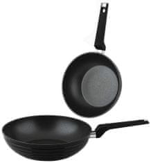 CS Solingen SK SOLINGEN Panvica WOK s nepriľnavým povrchom sada 2 ks MONHEIM 24 / 28 cm CS-079116