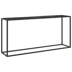 Vidaxl Konzolový stolík čierny 160x35x75 cm tvrdené sklo