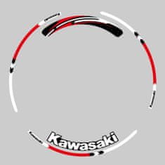 SEFIS sada farebných prúžkov EASY na kolesa Kawasaki červená