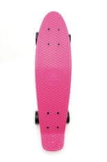 shumee Skateboard - pennyboard 60cm nosnost 90kg, kovové osy, růžová barva, černá kola