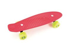 Greatstore Skateboard - pennyboard 43cm, nosnost 60kg plastové osy, červený, zelená kola