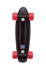 Greatstore Skateboard - pennyboard 43cm, nosnost 60kg plastové osy, černá, červená kola