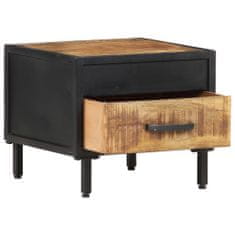 Vidaxl Nočný stolík, 40x40x35 cm, surové mangové drevo
