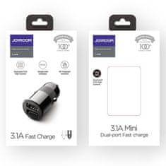 Joyroom C-A06 autonabíjačka 2x USB 3.1A, čierna