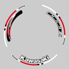 SEFIS sada farebných prúžkov EASY na kolesa Kawasaki Z1000 červená
