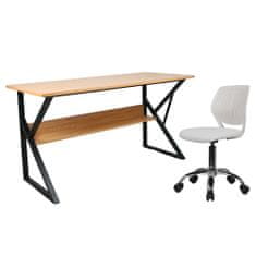 KONDELA Písací stôl Tarcal 140 - buk / čierna