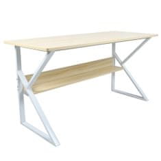 KONDELA Písací stôl Tarcal 100 - dub / biela