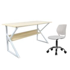KONDELA Písací stôl Tarcal 100 - dub / biela