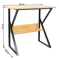 KONDELA Písací stôl Tarcal 80 - buk / čierna