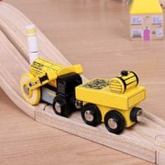 Bigjigs Rail Replika historickej lokomotívy Rocket + 2 koľaje