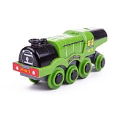 Bigjigs Rail Elektrická lokomotíva Flying Scotsman zelená