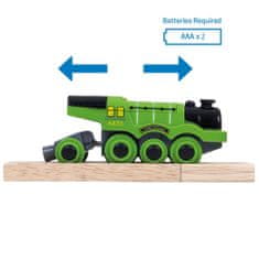 Bigjigs Rail Elektrická lokomotíva Flying Scotsman zelená